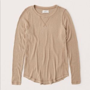Abercrombie & Fitch Cozy Long-Sleeve Ribbed Tee